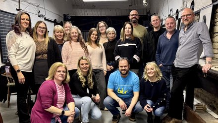 A Photo of Our Team Skittles Night